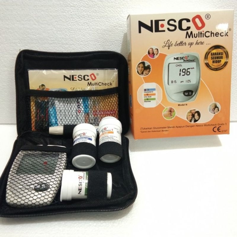 Nesco GCU 3in1 Alat Tes Gula Asam Urat Kolesterol Nesco Multicheck Alat Tes Gula Darah