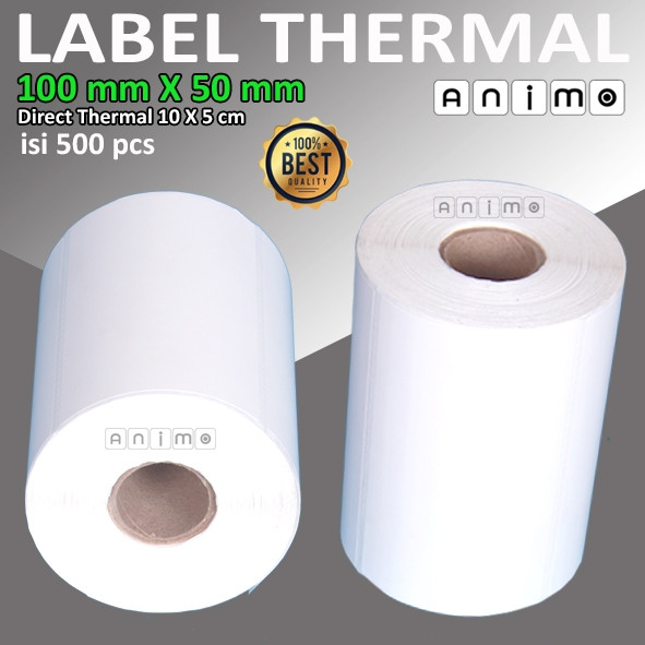 

RB LABEL THERMAL 100 X 50 isi 500 PCS - BARCODE Thermal 100X50 MM - Direct Thermal 100 X 50 mm -