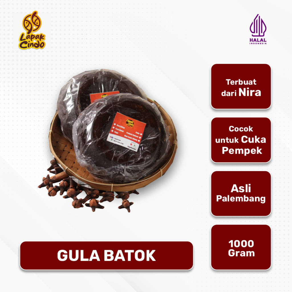 

Gula Batok Asli Linggau/Curup (Super) 1kg Lapak Cindo - 100% Asli, Untuk Pembuatan Cuko Pempek