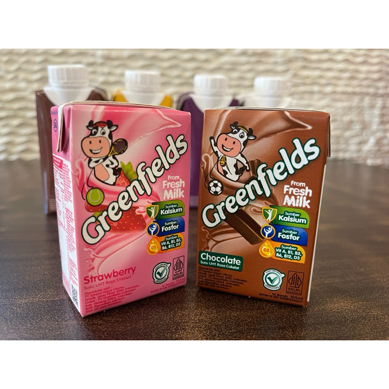 

Greenfields Susu UHT Mini 105 ml Full Cream / Strawberry / Chocolate Greenfield Gosend Surabaya