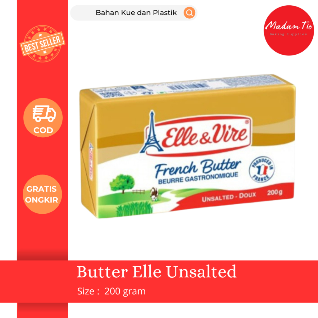 

Butter Elle Unsalted 200gram 1pcs