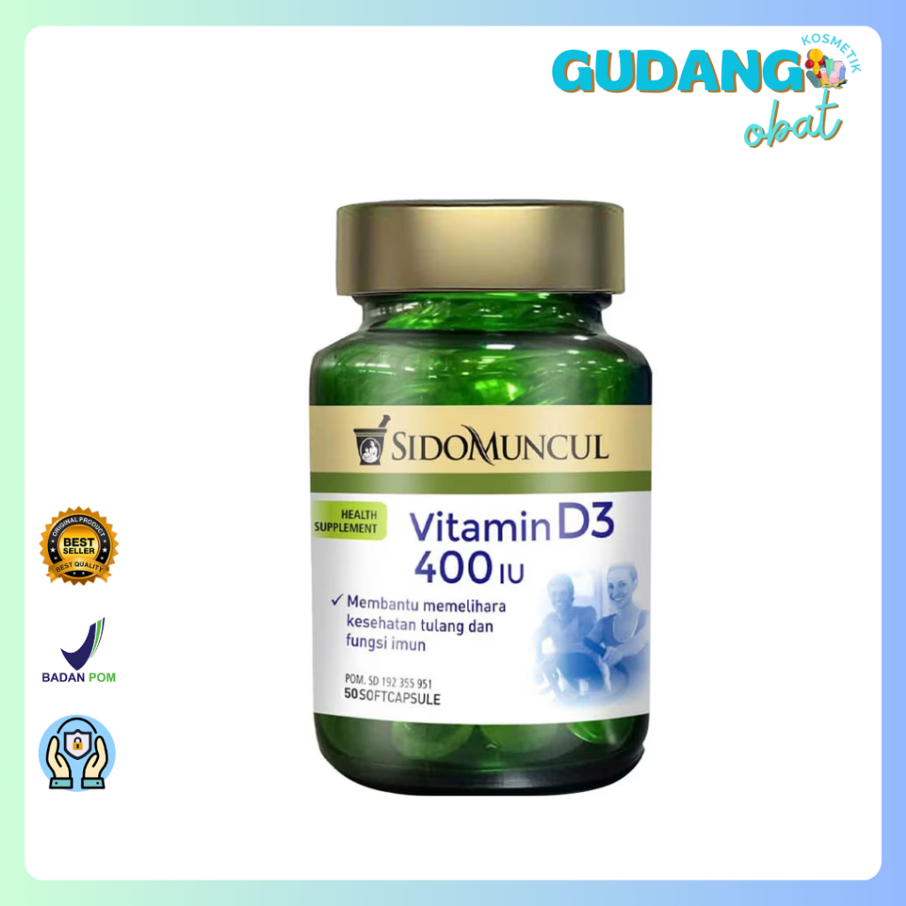 Sidomuncul Natural Vitamin  D3 400 IU 50's