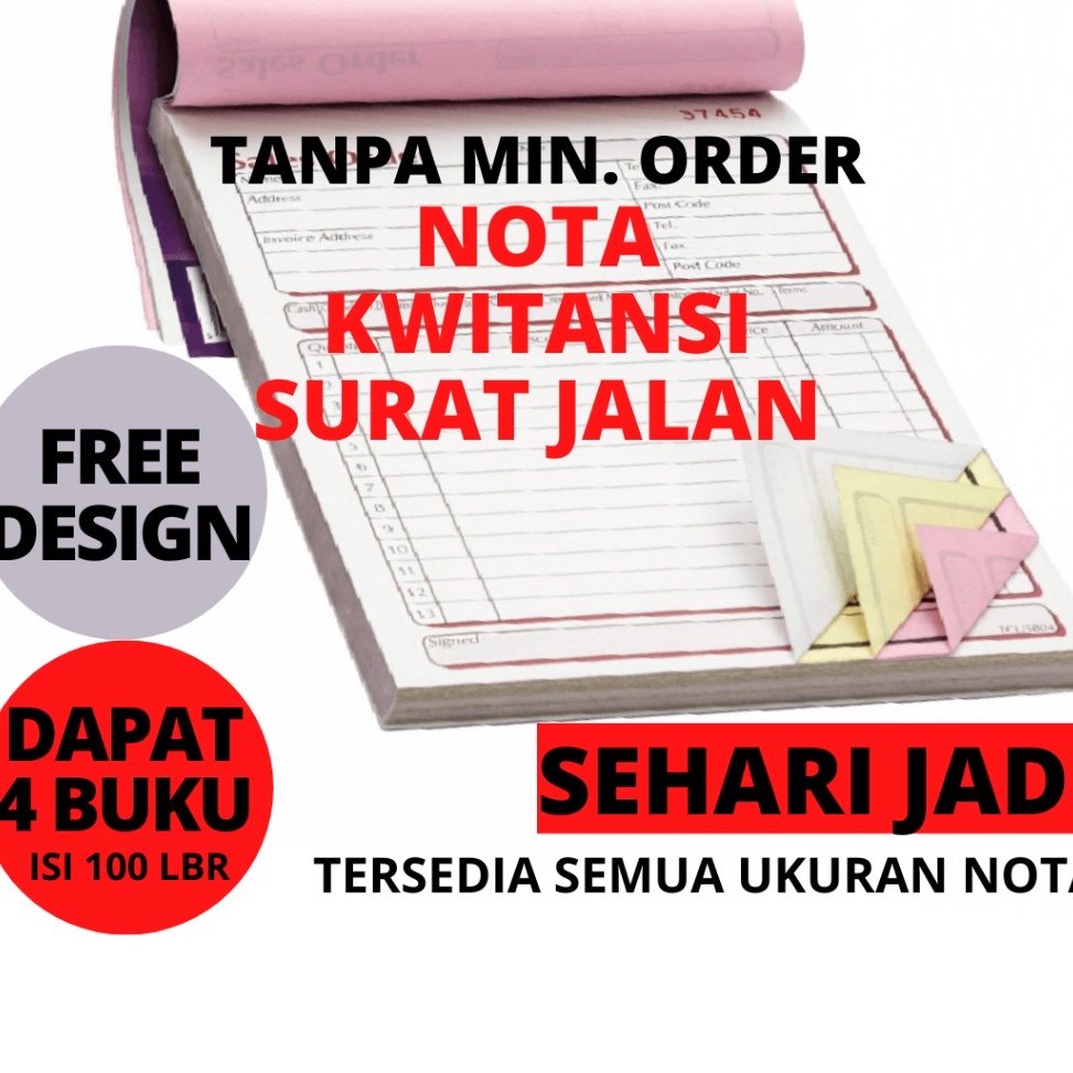 

PAKET NOTA 1 BUKU ISI 1 LEMBAR CUSTOM 1 2 3 RANGKAP PLY BON SURAT KWINTANSI SURAT JALAN INVOICE FORMULIR SLIP GAJI FORM TOKO USAHA 68FDA3778