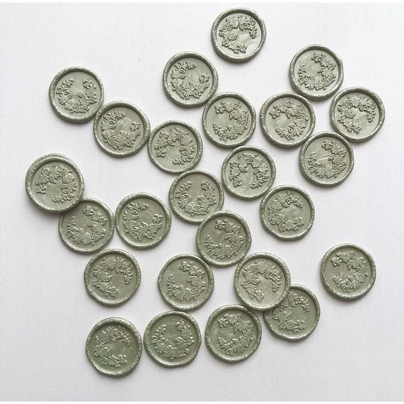 

(CLG) JETAIME - 1 Pcs seal wax coin sticker siap pakai ready stock (Include double tape) / souvenir pernikahan / accesories / calligraphy / journaling / undangan / hampers