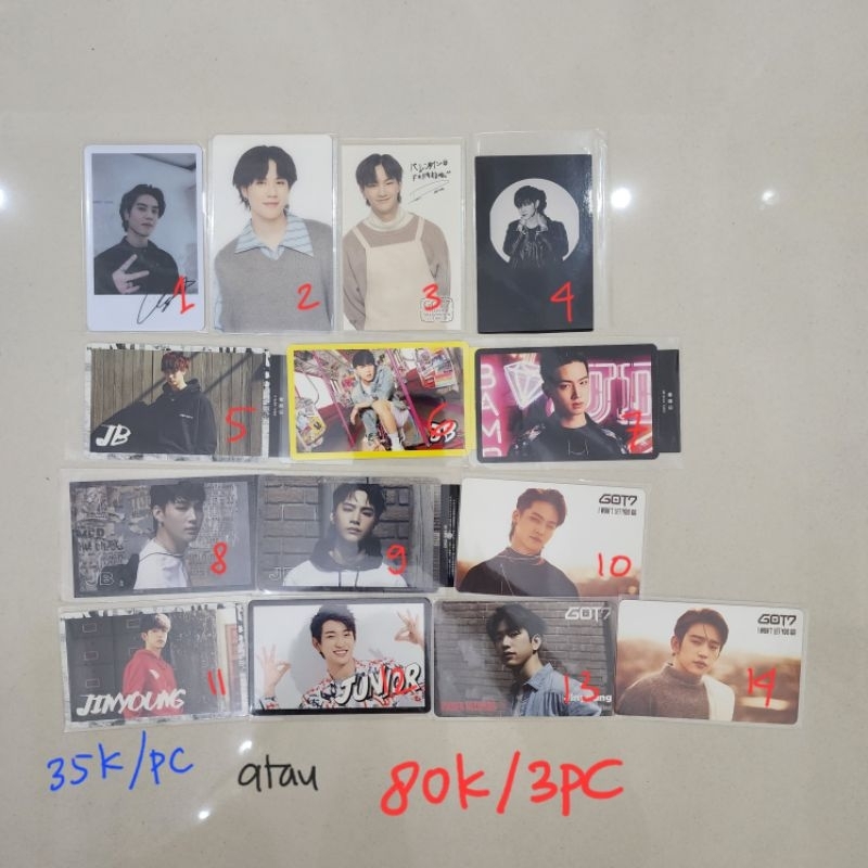 GOT7 Japan Official Photocard PC JayB Jinyoung Yugyeom