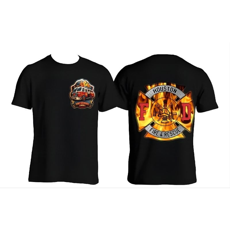 KAOS LENGAN PENDEK DAMKAR WARNA HITAM