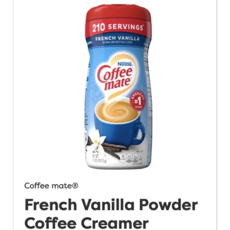 

Nestle Coffee Matte French Vanilla 15 oz 425.5gr