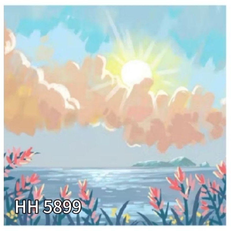 

~@urora~paint by number 20 x 20 cm set menggambar melukis digital painting diy