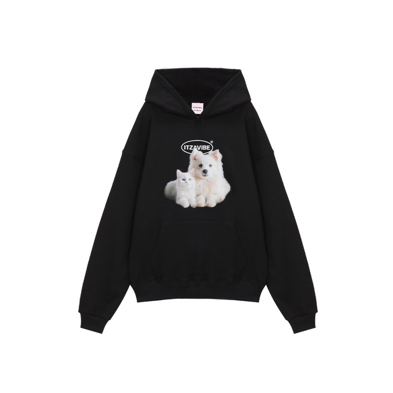 [PRELOVED] ITZAVIBE CAT&DOG FRIENDS HOODIE