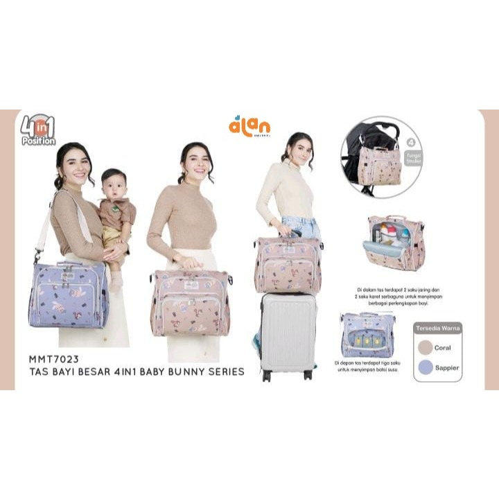 Moru Motto MMT7023 Tas Bayi Besar 4in1 Baby Bunny