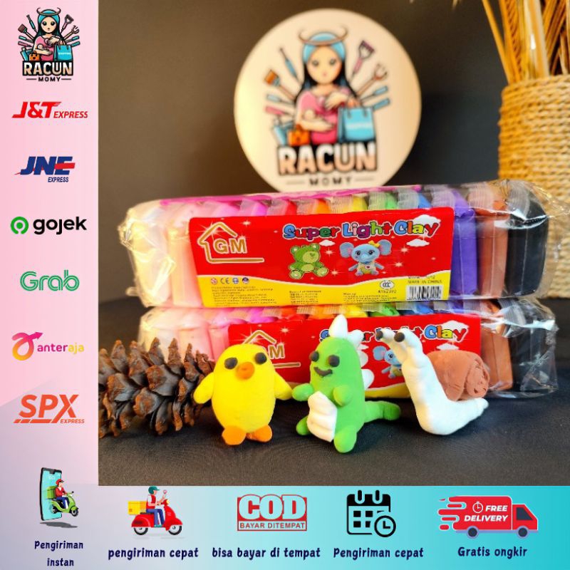 Clay Polymer / Clay Slime Polymer / Super Light Clay / Mainan Clay / Clay Lembut / Super Clay