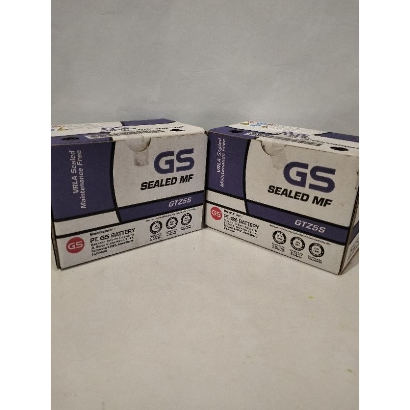 Aki GS GTZ5S  12V Original rntuk motor Beat/Supra x 125