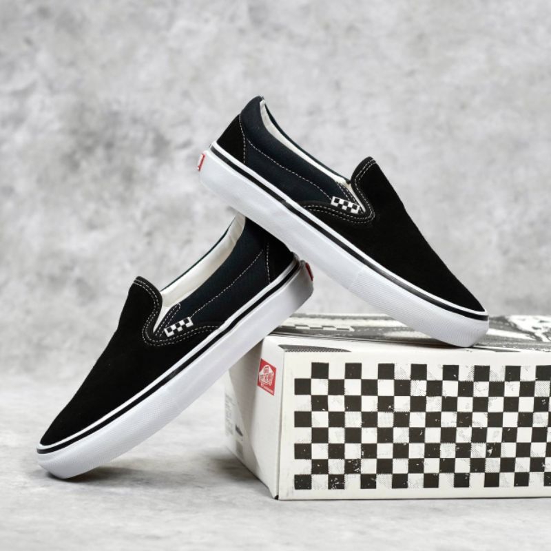 Vans Slip On Pro Skateboarding Black White
