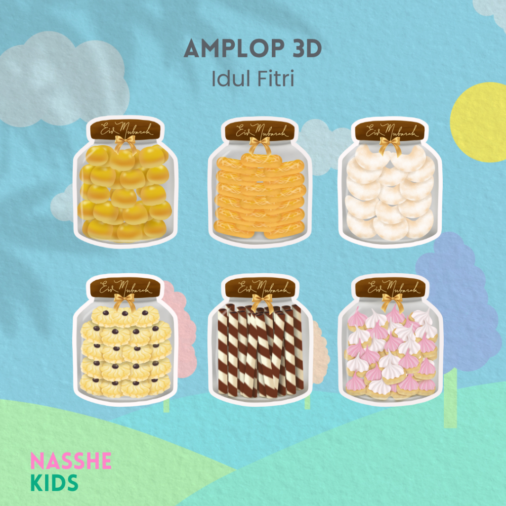 

NASSHE KIDS - AMPLOP LEBARAN IDUL FITRI KARAKTER 3D (ISI 10 PCS) 1