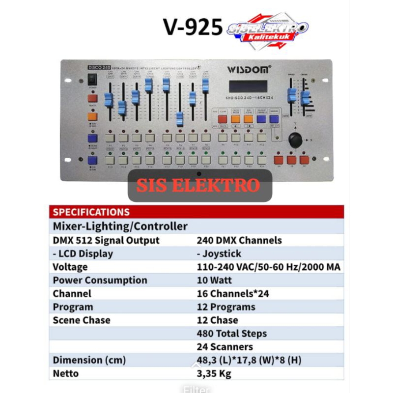 Mixer Lighting Wisdom V925 Wisdom V-925 V 925