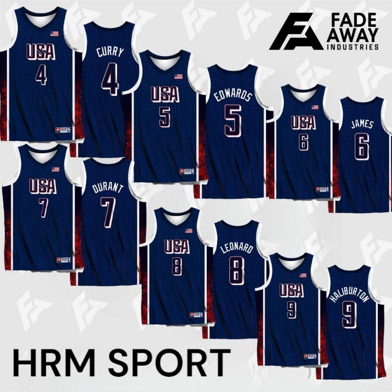 FADE AWAY JERSEY BASKET USA TEAM
