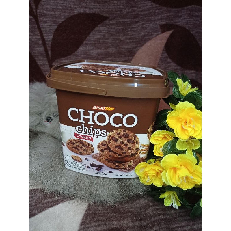 

Biskitop - Choco Chips, Flower Cookies Toples 320gr