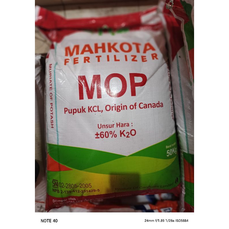 repack pupuk KCL Mahkota 1kg