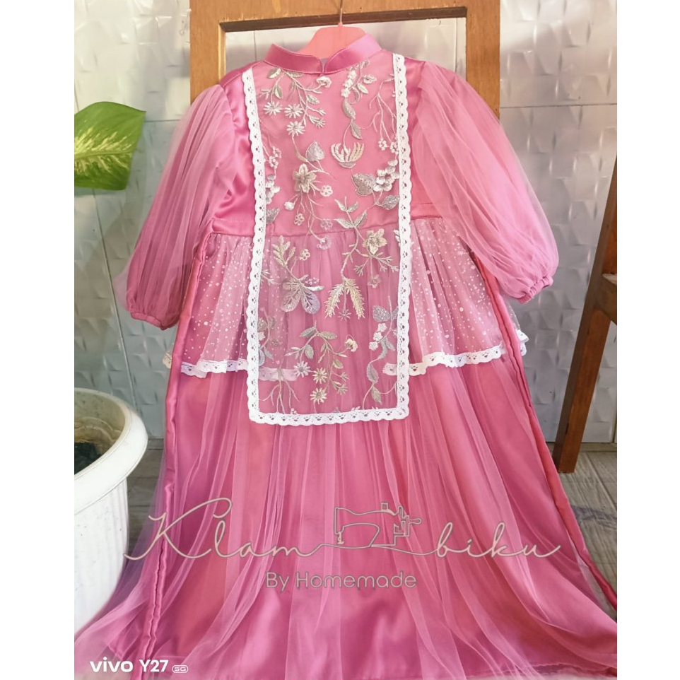GARANSI Gamis pesta anak perempuan/set gamis anak/baju tari/gaun kondangan/baju muslim/bridesmaid