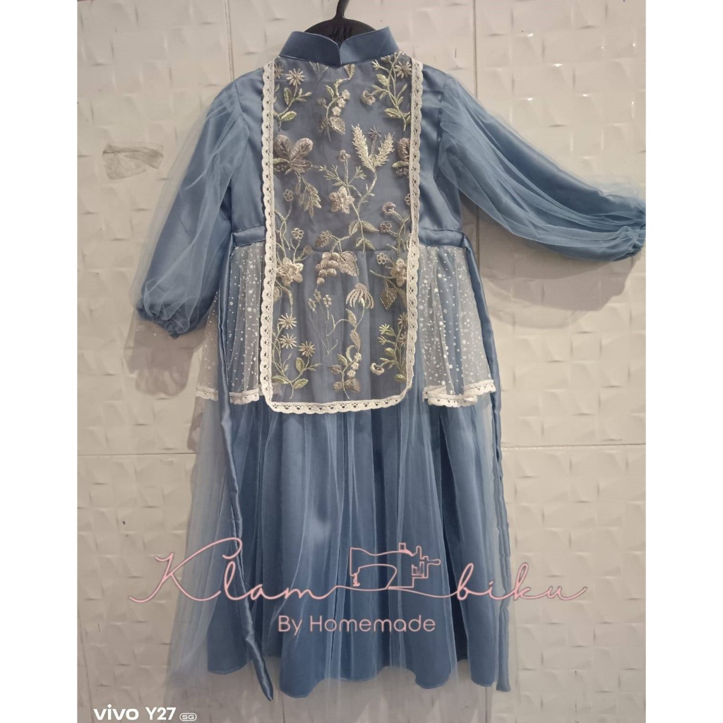 TERLARIS Gamis pesta anak perempuan/set gamis anak/baju tari/gaun kondangan/baju muslim/bridesmaid