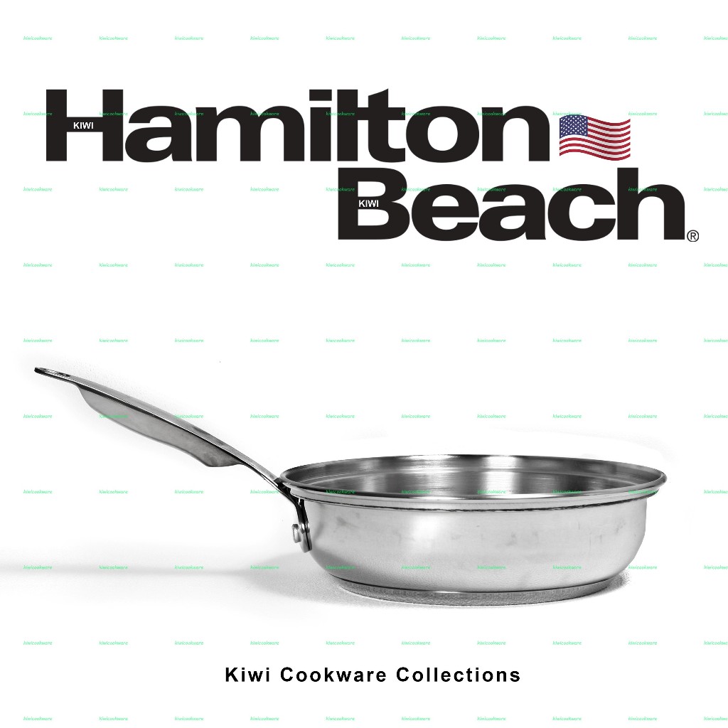 Frypan 20cm Wajan Penggorengan Frying Pan Stainless Steel Brand Hamilton Beach KiwiCookware
