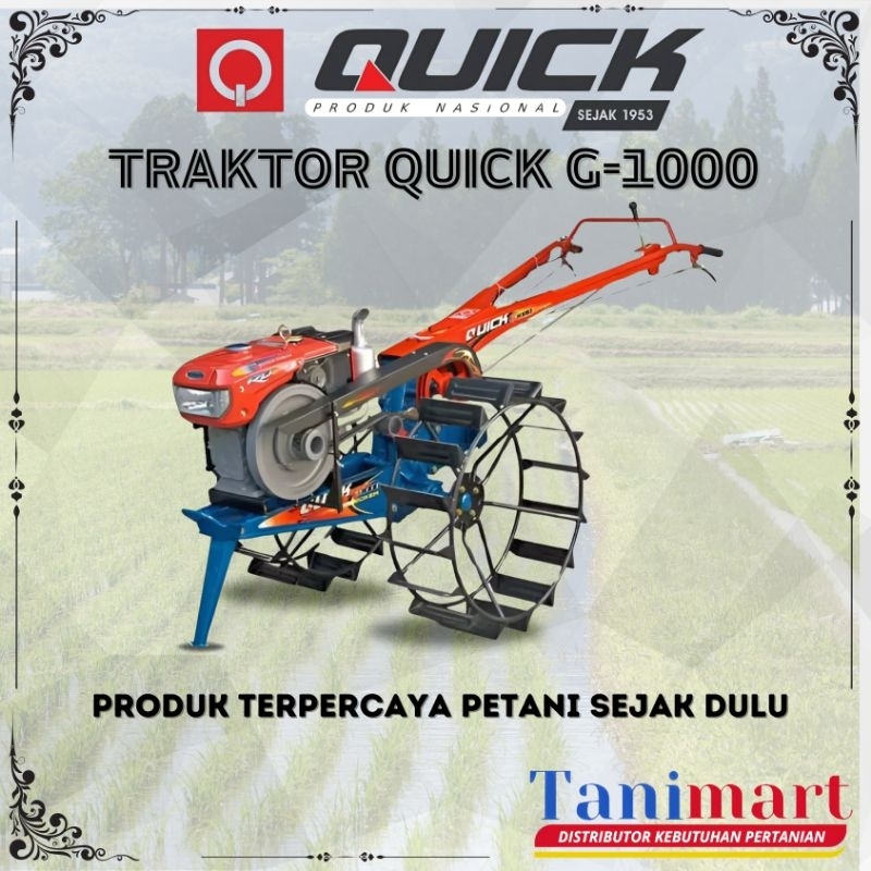 Quick G-1000 Traktor Petani / Traktor Quick G 1000 / Mesin Bajak Quick G-1000