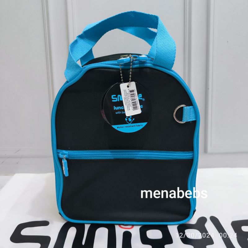 Smiggle Neon Splice Arc Lunchbag with backpack strap ori store