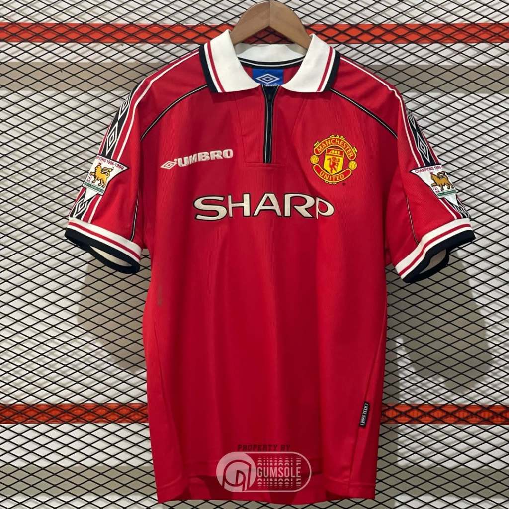 MANCHESTER UNITED UMBRO 1998 TREBLE WINNER JERSEY