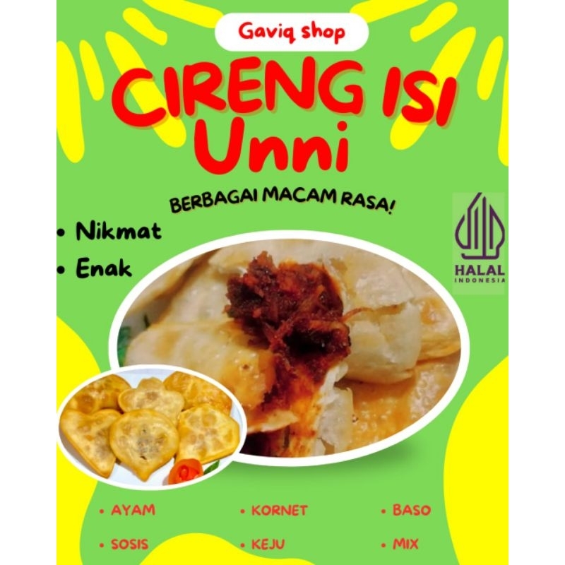

Cireng isi Unni rasa baso isi 10 pc