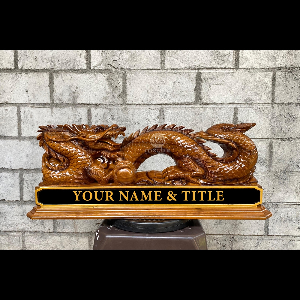 

Papan Nama Meja Kantor - Papan Nama Meja Ukiran Naga - Papan Nama Kayu Ukiran Jati