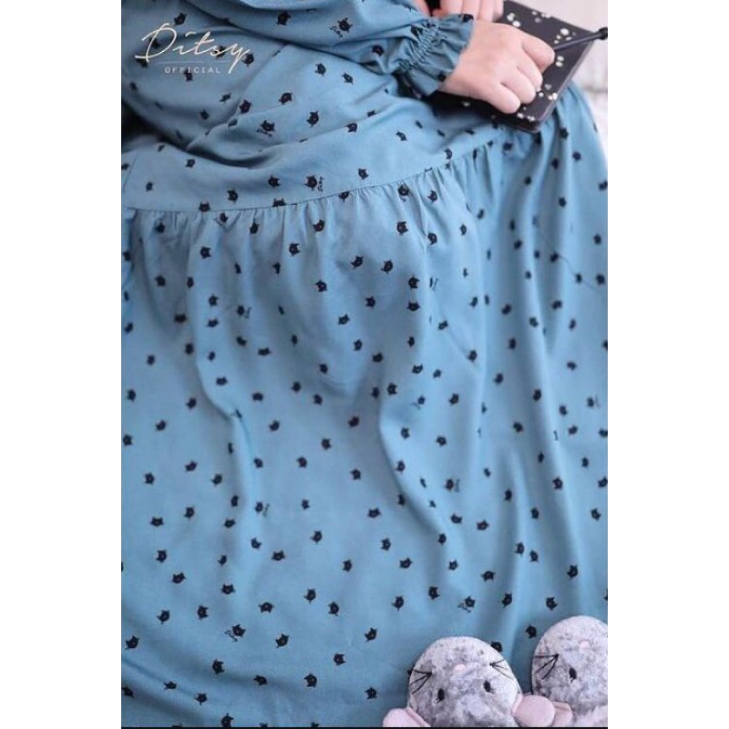 DITSY REJECT SALE 2024 : Cat teal size M