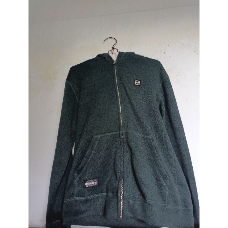SWEATER HOODIE MAHAMERU OLIVE SIZE M SECOND PRELOVED ORIGINAL