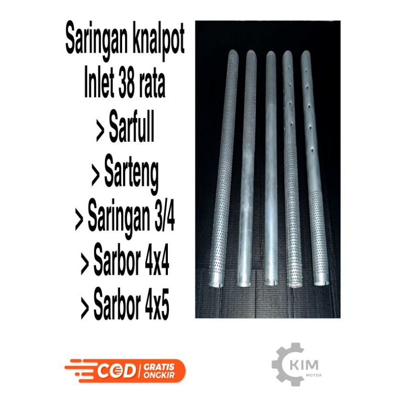 Saringan Knalpot Racing Copy CMS TZM vnd zrc MDM sijiro Dr sound sukigi DLL Inlet 38 mm Panjang 40 C