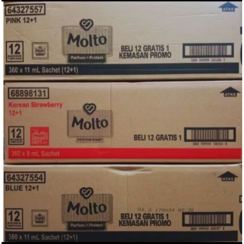 Molto pewangi pakaian sachet 350 x 3ml (1Dus)