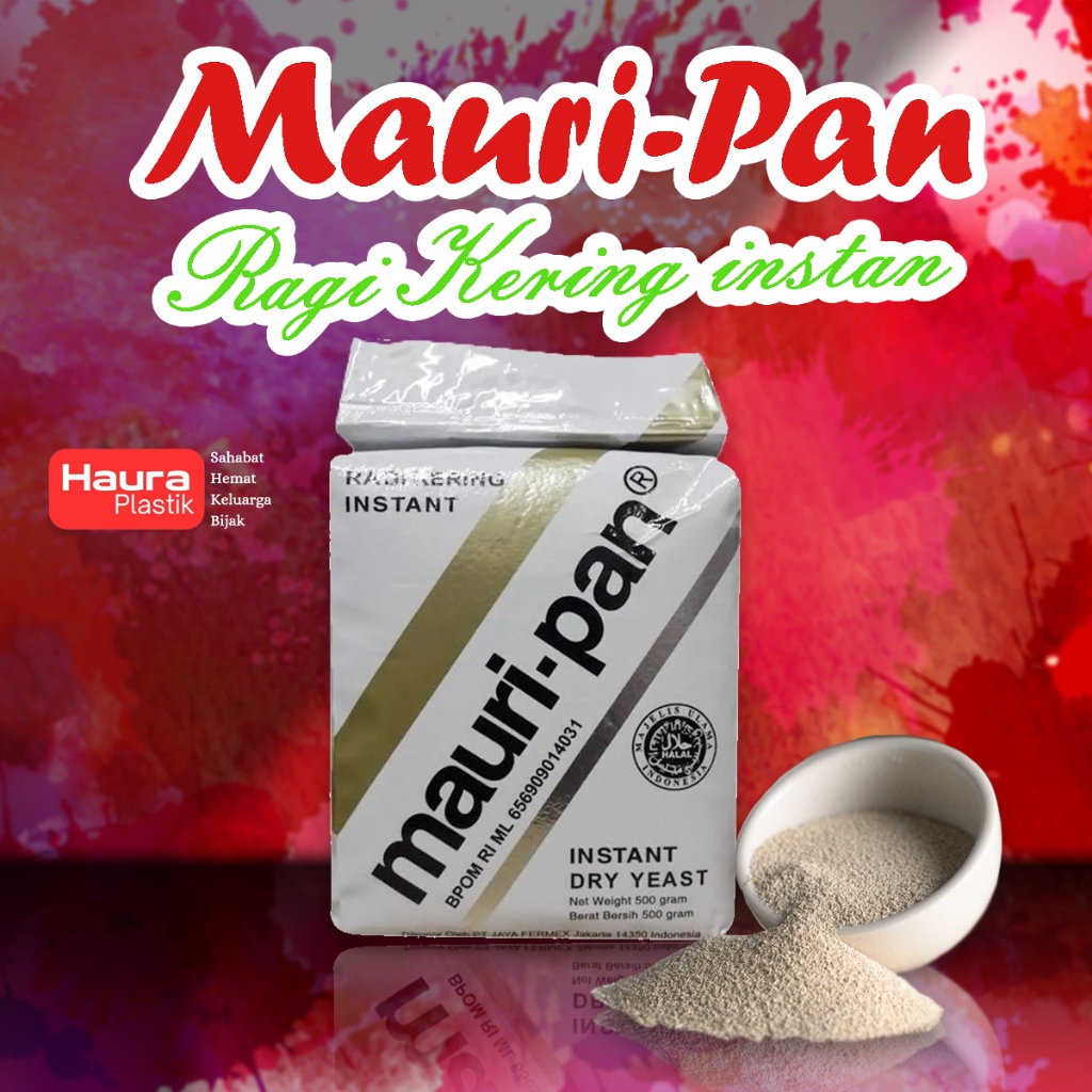 

mauripan yeast dry ragi instan untuk membuat roti maupun kue