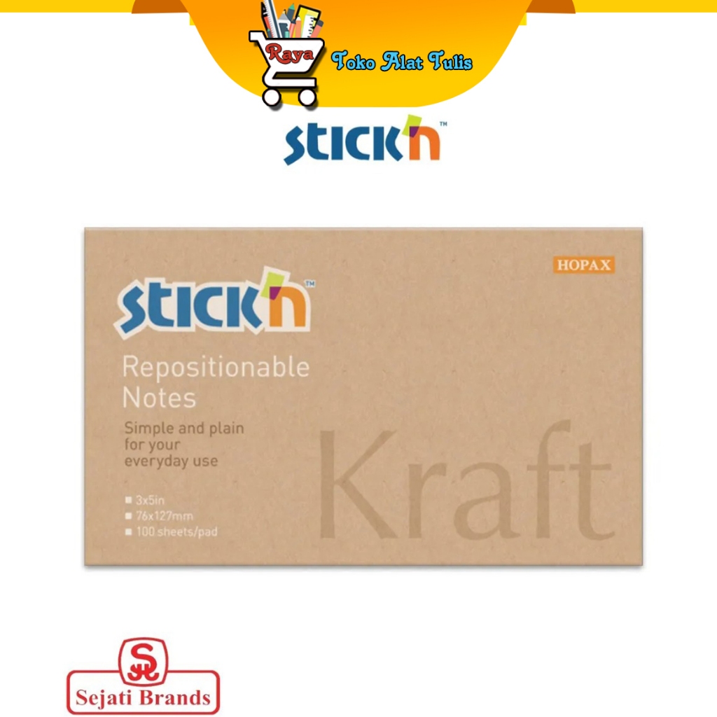 

Stick'n Sticky note Kraft Notes 21640 3×5 inch / 76x127mm