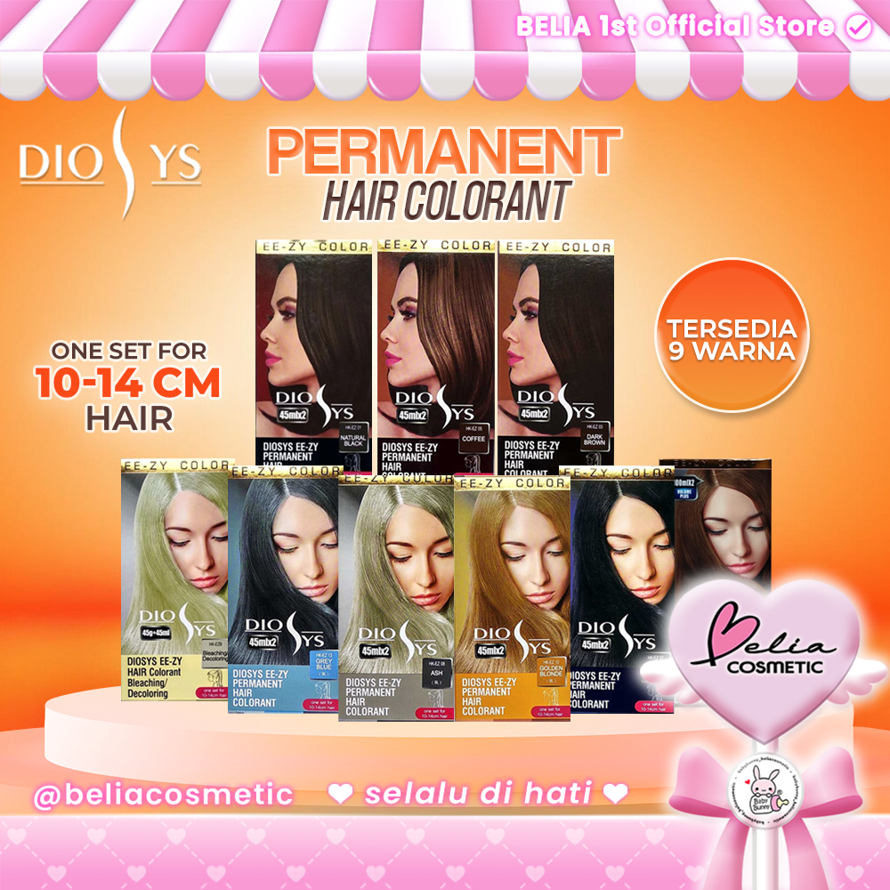 [ BELIA ] DIOSYS Permanent Hair Colorant | Pewarna Rambut Cream 100ml | Cream Developer 100ml