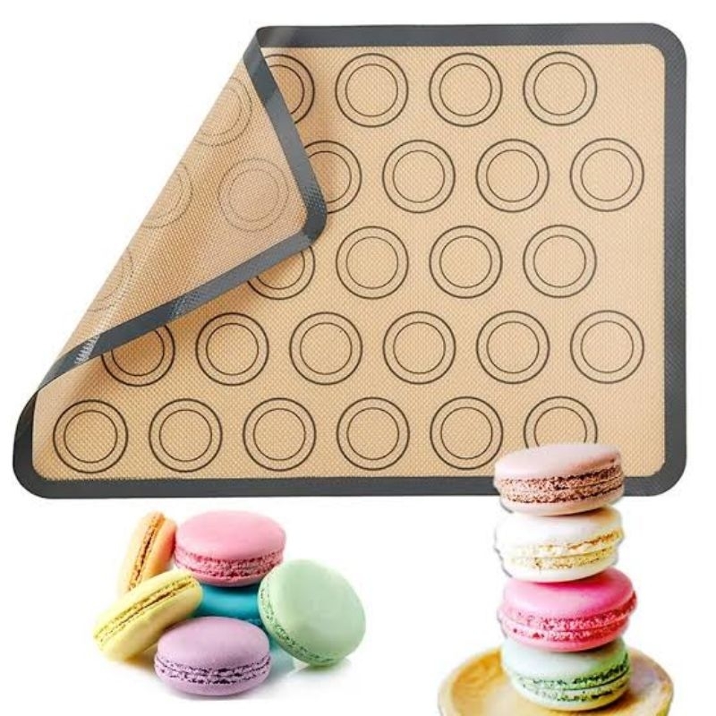 

MACAROON FIBERGLASS MAT ALAS ADONAN CETAKAN MAKARON MACARON BULAT ROUND PAD BISA DICUCI MASUK OVEN