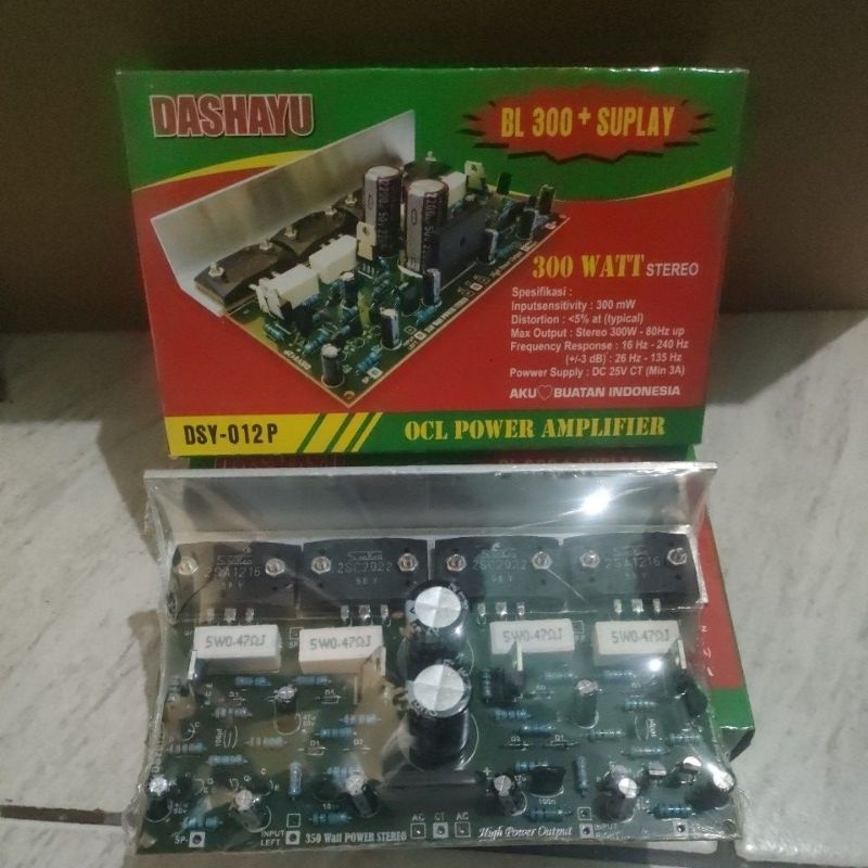 Kit power aktif 300watt stereo/ power amplifier OCL.