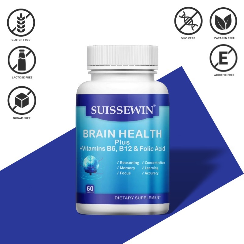 Kesehatan Otak Plus+Vitamin B6, B12 & Asam Folat