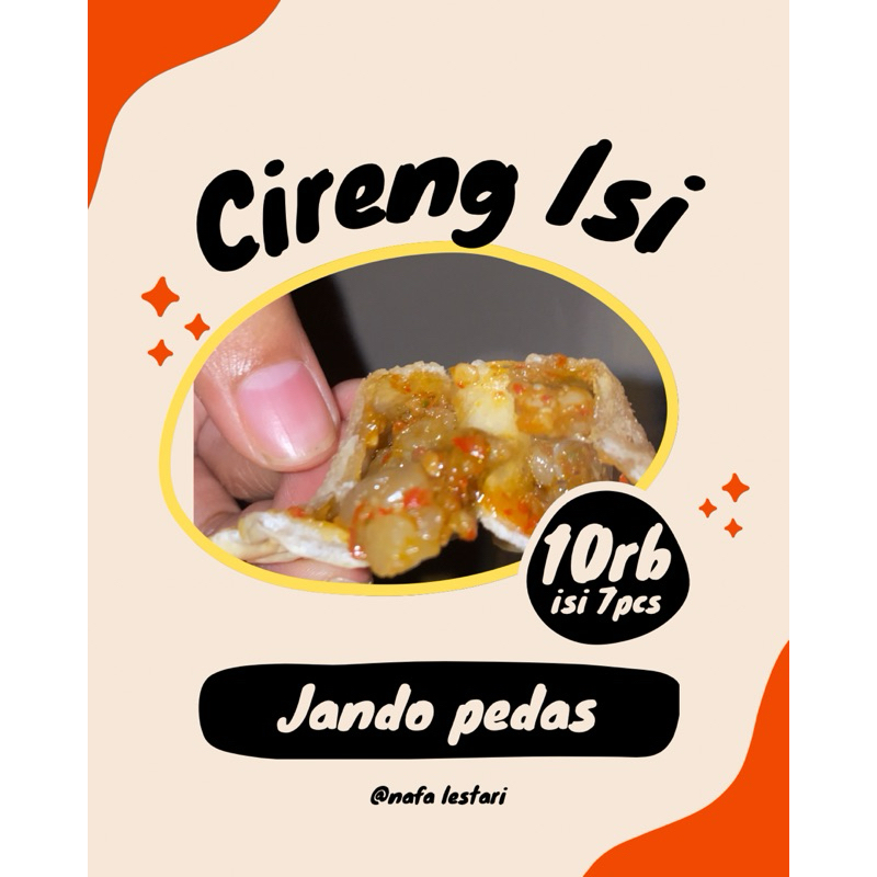 

Paket 5pak cireng isi jando pedas kualitas premium