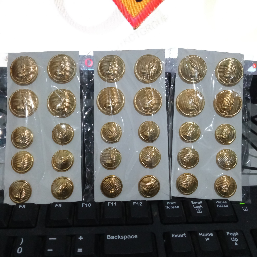 kancing pdu pramuka kancing baju pramuka pdu 1 set isi 10 biji