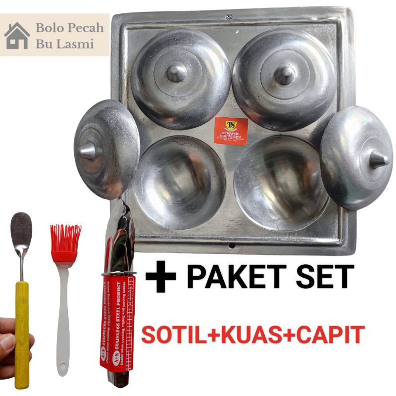 CETAKAN KUE CUCUR SERABI SURABI BANDUNG ANTI LENGKET 4 LUBANG / CETAKAN SERABI SURABI SOLO BANDUNG T