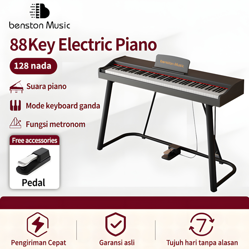 Ready Stock Benston Music- Piano elektronik, piano elektronik 88 tombol, piano elektrik portabel