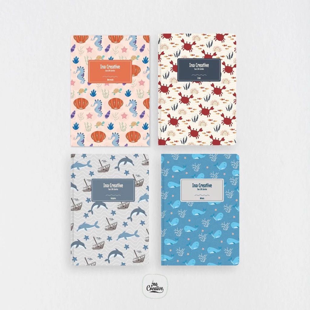 

Ina Creative Notebook Sea Life Softcover A6 | Notebook Buku Kecil Catatan | Mini Buku | Diary Book