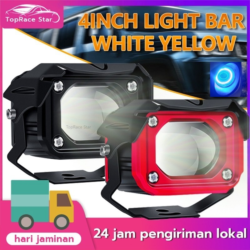 Lampu Tembak Sorot LED Laser Gun lampu tembak led 4d laser d6k kotak 2 warna high low hi loo jauh de