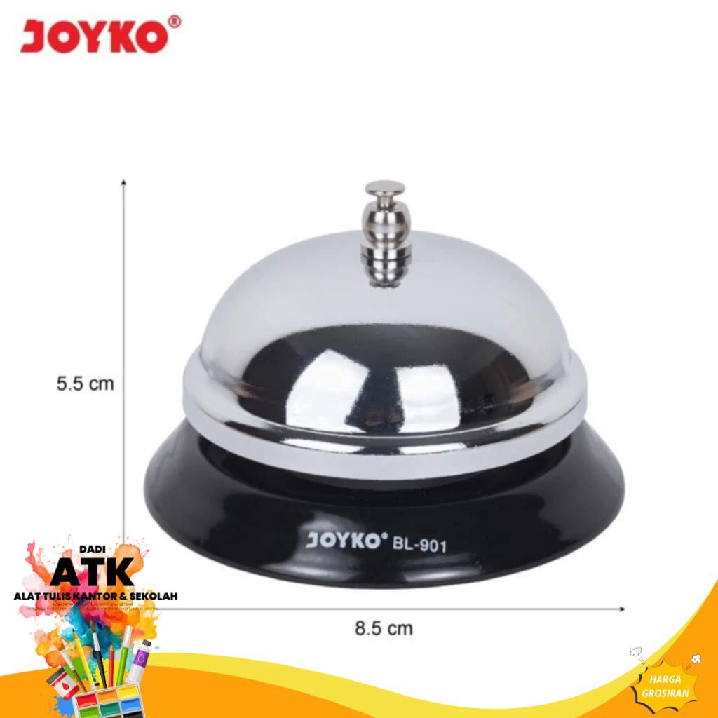 

Bel Meja Joyko BL-901 – Call Bell Stainless untuk Resepsionis / Kasir