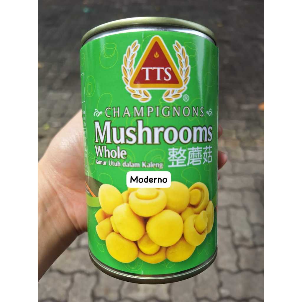 

TTS Champignons Mushrooms Whole 425gr - Jamur Kancing Kaleng 425gr