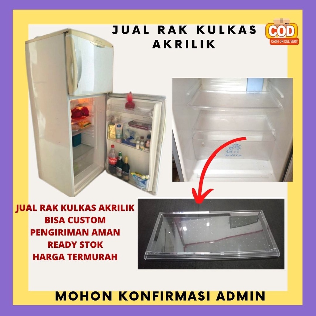 Rak Freezer Kulkas Sanyo Slim Beauty 2 Pintu Custom