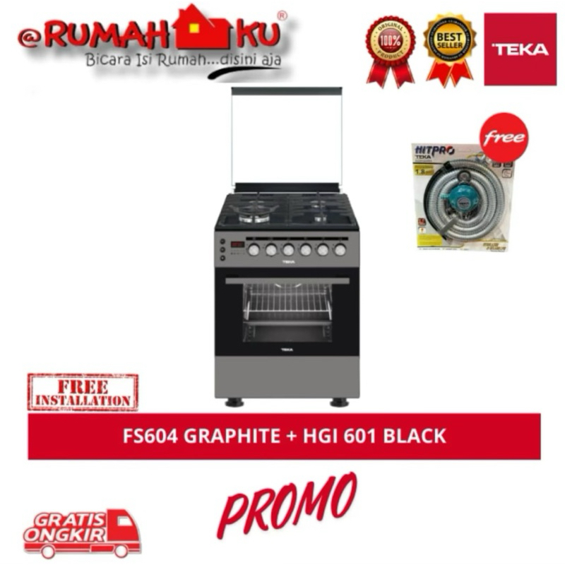 FREESTANDING COOKER TEKA FS 604 GRAPHITE-KOMPOR GAS DENGAN OVEN
